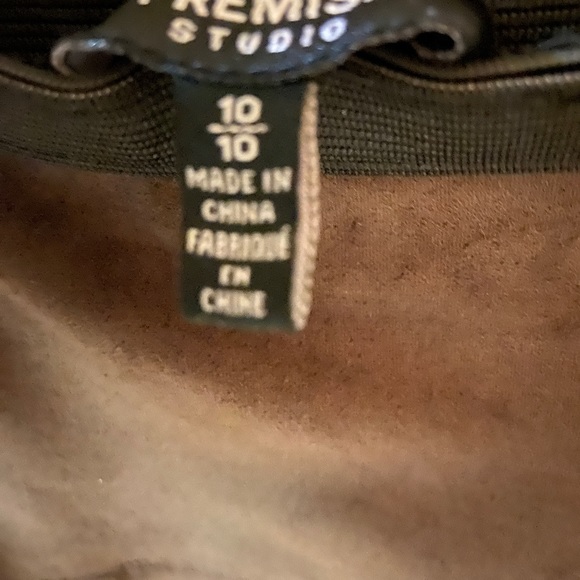 Faux suede brown skirt - Picture 4 of 6